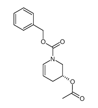 (R)-3-Acetoxy-3,4-dihydro-2H-pyridine-1-carboxylic acid benzyl ester结构式