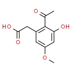 2-(2-Acetyl-3-hydroxy-5-methoxyphenyl)acetic acid Structure