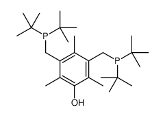 3,5-bis(ditert-butylphosphanylmethyl)-2,4,6-trimethylphenol结构式