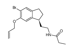 (S)-N-[2-(6-allyloxy-5-bromo-2,3-dihydro-1H-inden-1-yl)ethyl]propionamide结构式