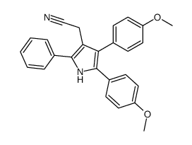 2-[4,5-bis(4-methoxyphenyl)-2-phenyl-1H-pyrrol-3-yl]acetonitrile Structure
