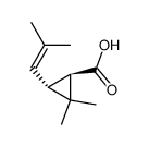 (1S-trans)-2,2-dimethyl-3-(2-methylprop-1-enyl)cyclopropanecarboxylic acid Structure