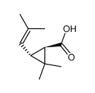 (1S-trans)-2,2-dimethyl-3-(2-methylprop-1-enyl)cyclopropanecarboxylic acid structure