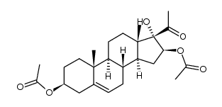 3β,16β-Bis(acetyloxy)-17-hydroxypregn-5-en-20-one Structure