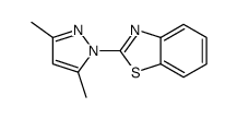 2-(3,5-Dimethyl-1H-pyrazol-1-yl)benzothiazole结构式