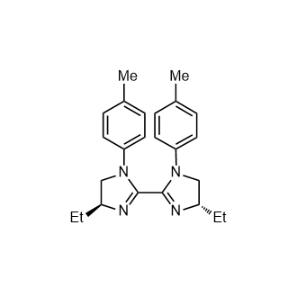 (4S,4'S)-4,4'-二乙基-1,1'-二对甲苯基-4,4',5,5'-四氢-1H,1'H-2,2'-联咪唑结构式