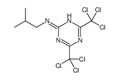 N-(2-methylpropyl)-4,6-bis(trichloromethyl)-1,3,5-triazin-2-amine Structure