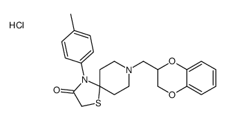 8-(2,3-dihydro-1,4-benzodioxin-3-ylmethyl)-4-(4-methylphenyl)-1-thia-4,8-diazaspiro[4.5]decan-3-one,hydrochloride Structure