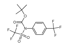 N-tert-Butoxycarbonyl-N-trifluoromethylsulfonyl-4-trifluoromethylanilide结构式