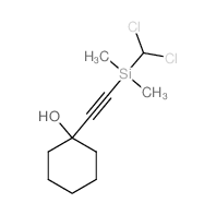 Cyclohexanol,1-[2-[(dichloromethyl)dimethylsilyl]ethynyl]- structure