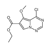 Ethyl 4-chloro-5-Methoxypyrrolo[1,2-f][1,2,4]triazine-6-carboxylate结构式