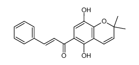 (E)-1-(5,8-Dihydroxy-2,2-dimethyl-2H-1-benzopyran-6-yl)-3-phenyl-2-propen-1-one Structure