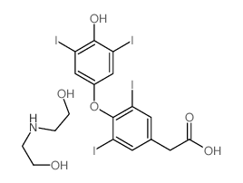 2-[4-(4-hydroxy-3,5-diiodo-phenoxy)-3,5-diiodo-phenyl]acetic acid; 2-(2-hydroxyethylamino)ethanol picture