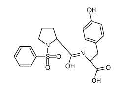 (2S)-2-[[(2S)-1-(benzenesulfonyl)pyrrolidine-2-carbonyl]amino]-3-(4-hydroxyphenyl)propanoic acid Structure