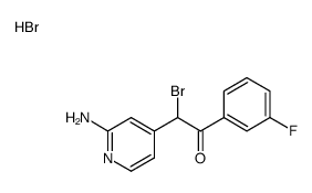 2-(2-amino-4-pyridyl)-2-bromo-1-(3-fluorophenyl)ethanone hydrobromide Structure