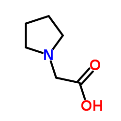 2-(1-吡咯烷基)乙酸结构式