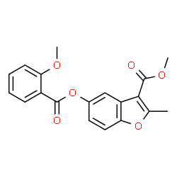 methyl 5-((2-methoxybenzoyl)oxy)-2-methylbenzofuran-3-carboxylate结构式