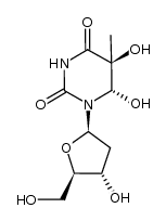 (+)-trans-(5S,6S)-5,6-dihydroxy-5,6-dihydrothymidine结构式