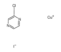 CuI(μ-2-chloropyrazine-N,N')结构式