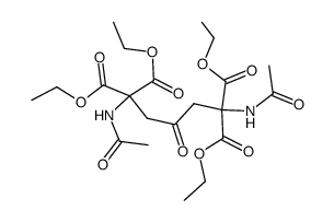 Diaethyl-2,6-diacetamido-2,6-diaethoxycarbonyl-4-oxopimelat Structure