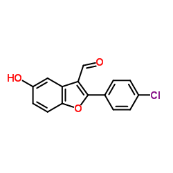 2-(4-Chlorophenyl)-5-hydroxy-1-benzofuran-3-carbaldehyde结构式