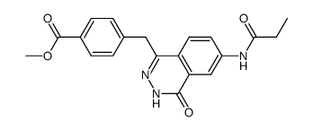 4-(4-Oxo-6-propionylamino-3,4-dihydro-phthalazin-1-ylmethyl)-benzoic acid methyl ester结构式