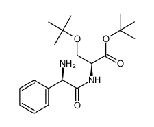 tert-butyl N-[(2R)-2-amino-2-phenylacetyl]-O-(tert-butyl)-L-serinate结构式