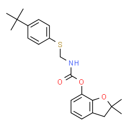 N-[[4-(1,1-Dimethylethyl)phenyl]thio]-N-methylcarbamic acid 2,3-dihydro-2,2-dimethylbenzofuran-7-yl ester结构式