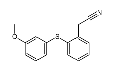2-[2-(3-methoxyphenyl)sulfanylphenyl]acetonitrile Structure
