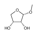 methyl α-D-erythrofuranoside Structure