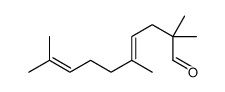 2,2,5,9-tetramethyldeca-4,8-dienal structure