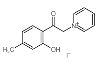 Pyridinium,1-[2-(2-hydroxy-4-methylphenyl)-2-oxoethyl]-, iodide (1:1)结构式