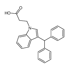 3-(3-benzhydrylindol-1-yl)propanoic acid结构式