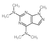 N,N,N,N,9-pentamethyl-2,4,8,9-tetrazabicyclo[4.3.0]nona-2,4,7,10-tetraene-3,5-diamine structure