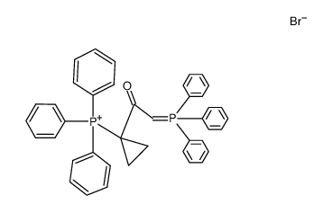 triphenyl(1-(2-(triphenyl-5-phosphanylidene)acetyl)cyclopropyl)phosphonium bromide Structure