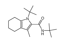 N,1-Bis(1,1-dimethylethyl)-4,5,6,7-tetrahydro-3-methyl-1H-indole-2-carboxamide结构式