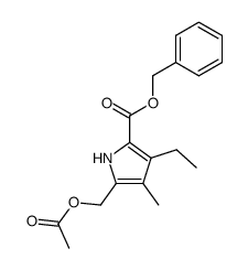 benzyl 5-acetoxymethyl-3-ethyl-4-methylpyrrole-2-carboxylate结构式