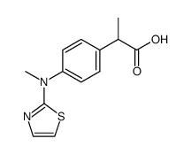 2-[4-(methyl-thiazol-2-yl-amino)-phenyl]-propionic acid结构式