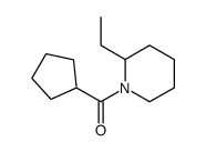 Piperidine, 1-(cyclopentylcarbonyl)-2-ethyl- (9CI) Structure