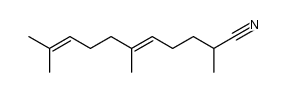 2.6.10-Trimethylundeca-5.9-diene nitrile结构式