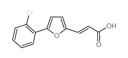 (2E)-3-[5-(2-CHLOROPHENYL)-2-FURYL]PROP-2-ENOIC ACID结构式