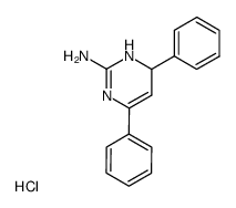 2-Amino-3,4-dihydro-4,6-diphenyl-2(1H)-pyrimidinyliumchlorid结构式