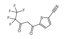 5-(4,4,5,5,5-pentafluoro-3-oxopentanoyl)thiophene-2-carbonitrile Structure