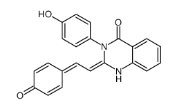 (2E)-3-(4-hydroxyphenyl)-2-[2-(4-oxocyclohexa-2,5-dien-1-ylidene)ethylidene]-1H-quinazolin-4-one结构式