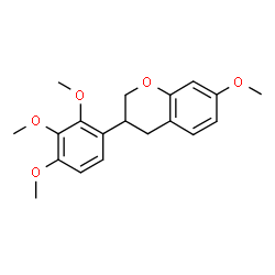 3,4-Dihydro-7-methoxy-3-(2,3,4-trimethoxyphenyl)-2H-1-benzopyran结构式