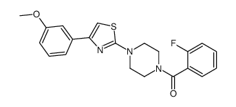 Piperazine, 1-(2-fluorobenzoyl)-4-[4-(3-methoxyphenyl)-2-thiazolyl]- (9CI) Structure