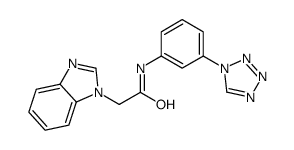 1H-Benzimidazole-1-acetamide,N-[3-(1H-tetrazol-1-yl)phenyl]-(9CI) structure