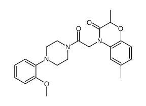 Piperazine, 1-[(2,3-dihydro-2,6-dimethyl-3-oxo-4H-1,4-benzoxazin-4-yl)acetyl]-4-(2-methoxyphenyl)- (9CI)结构式