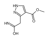 methyl 5-(2-amino-2-oxoethyl)-1H-pyrazole-4-carboxylate结构式