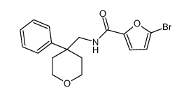 5-bromo-N-[(4-phenyloxan-4-yl)methyl]furan-2-carboxamide Structure